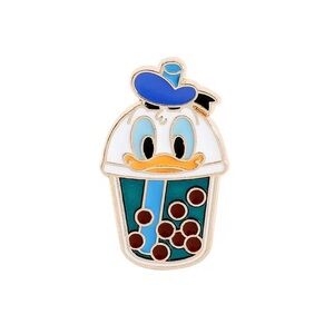 Disney Donald Duck Bubble Tea Pin - Blue and White
